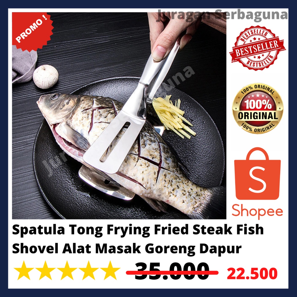 Spatula Tong Frying Fried Steak Fish Shovel Alat Masak Goreng Dapur