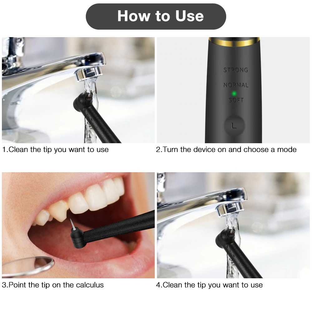 Japalife Alat Pembersih Karang Gigi Dental Scaling Sonic Elektrik 1 Set 3 Modes Perawatan Dan Pembersih Karang Gigi Dental Remover With Light Perontok Karang Gigi Penghilang Karang Gigi