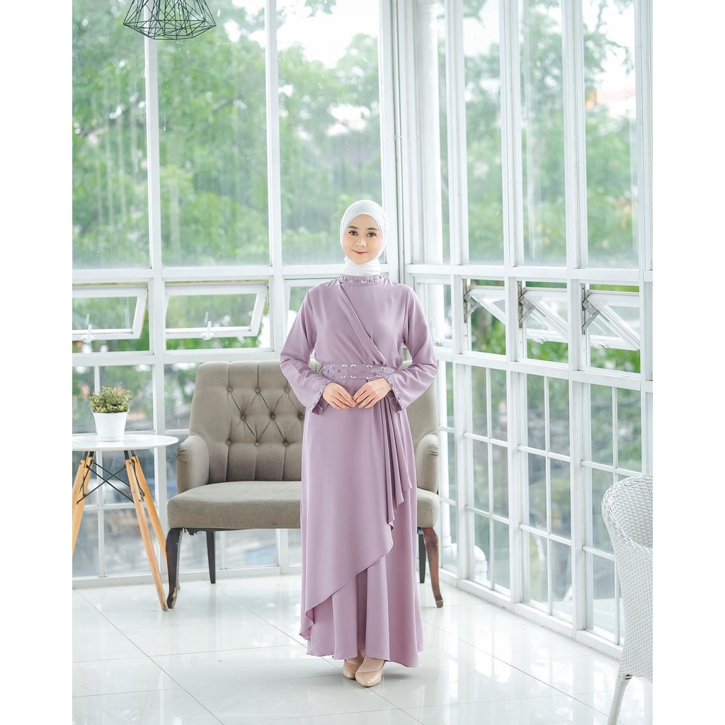 LIMITED - AINUN DRESS EID SERIES GAMIS PREMIUM DRESS WANITA SHAKILA SWAROSKI