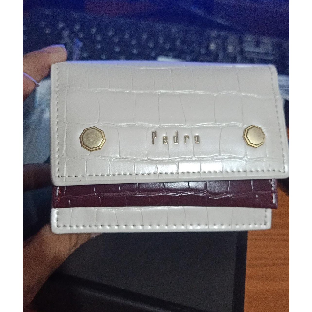 DOMPET WANITA PEDROW CROC-EFFECT EMBOSSED LEATHER #11159