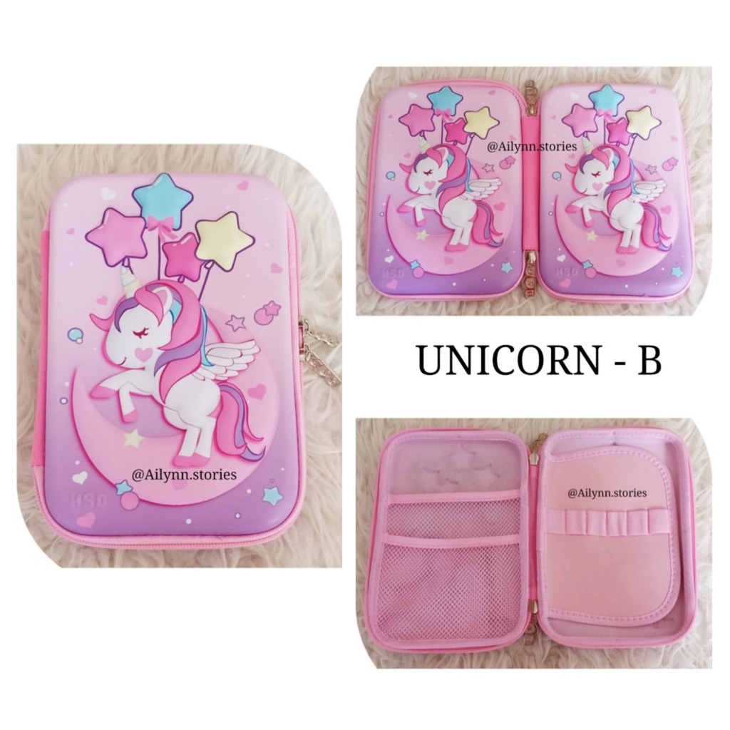 Tempat Pensil Anak Motif Unicorn Timbul 3D Kotak Pensil Anak Sekolah Motif Frozen Superhero Hardcase Pencil Case