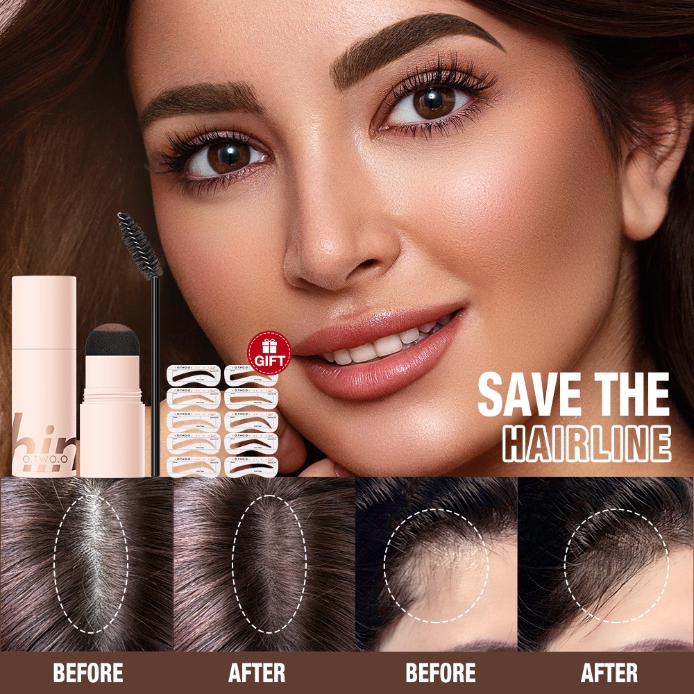 ★ BB ★ O.TWO.O Lasting Browfun Cushion Eyebrow Powder - Play Brow Color Cushion Brow Powder - Eyebrow Cushion Stamp Waterproof | O TWO O