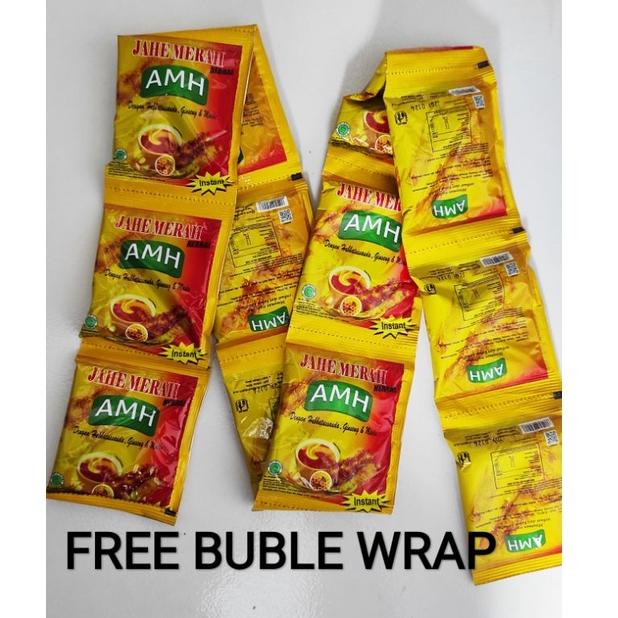 

8.8 JAHE MERAH AMH 1 RENCENG/10 SASET, JAHE AMH, jahe merah super AMH 10 SACHET