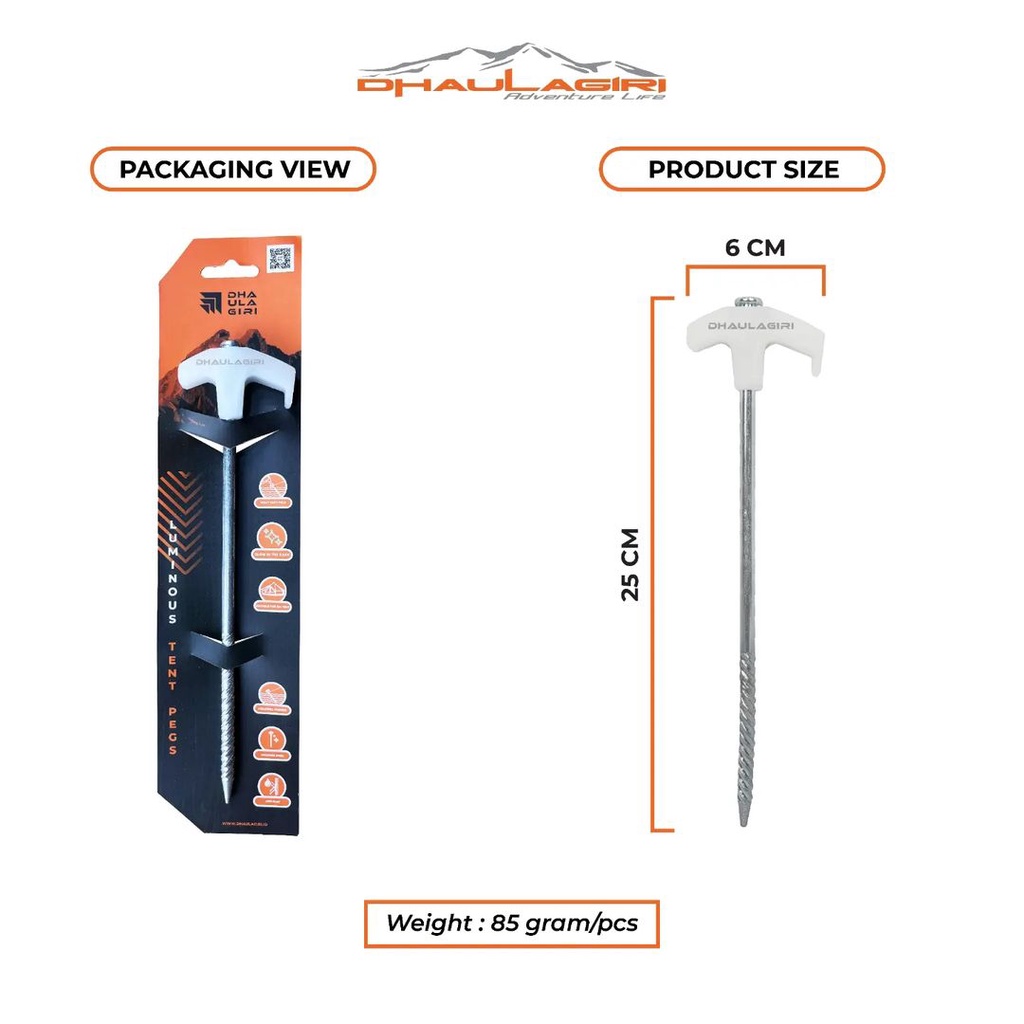 Pasak Tenda Dhaulagiri Luminous Tent Pegs