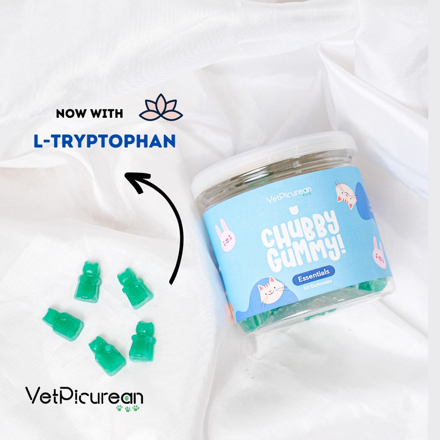 CHUBBY Gummy ESSENTIALS - Vitamin Kucing Anjing Cegah Flu dan Kuatkan Imunitas (Lysine / Taurine / Biotin)