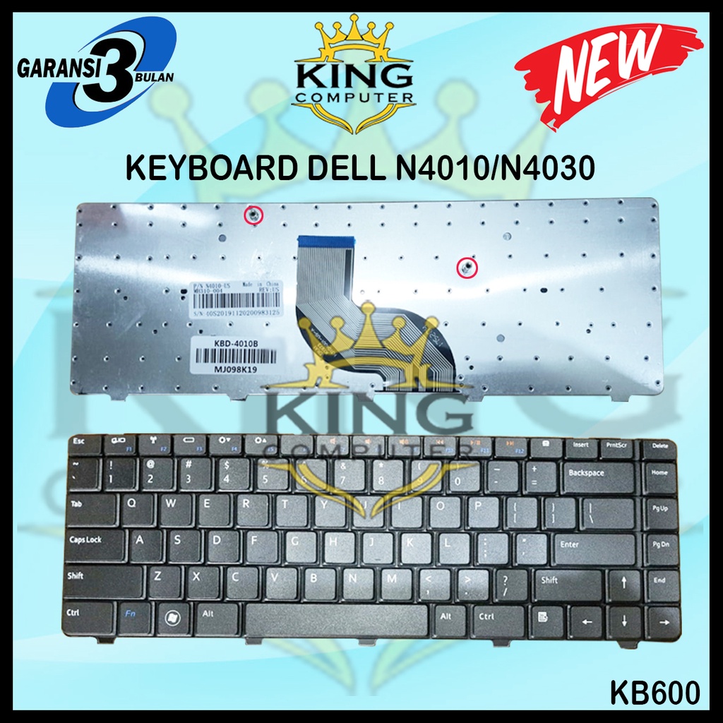 Keyboard DELL Inspiron 14V 14R N4010 N4020 N4030 N5030 M5030 HITAM