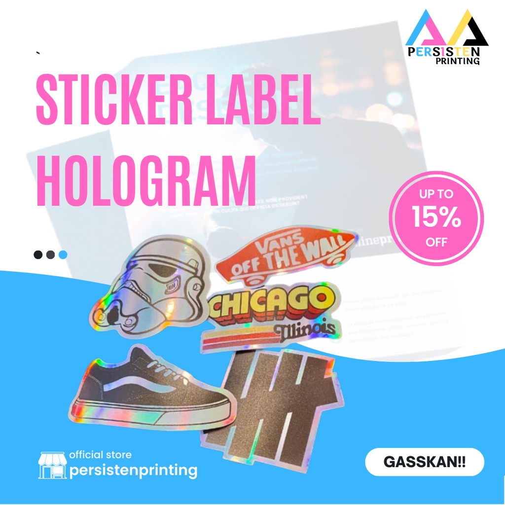 

Cetak Sticker Label Kemasan / Packaging Custom A3+ Bahan Hologram