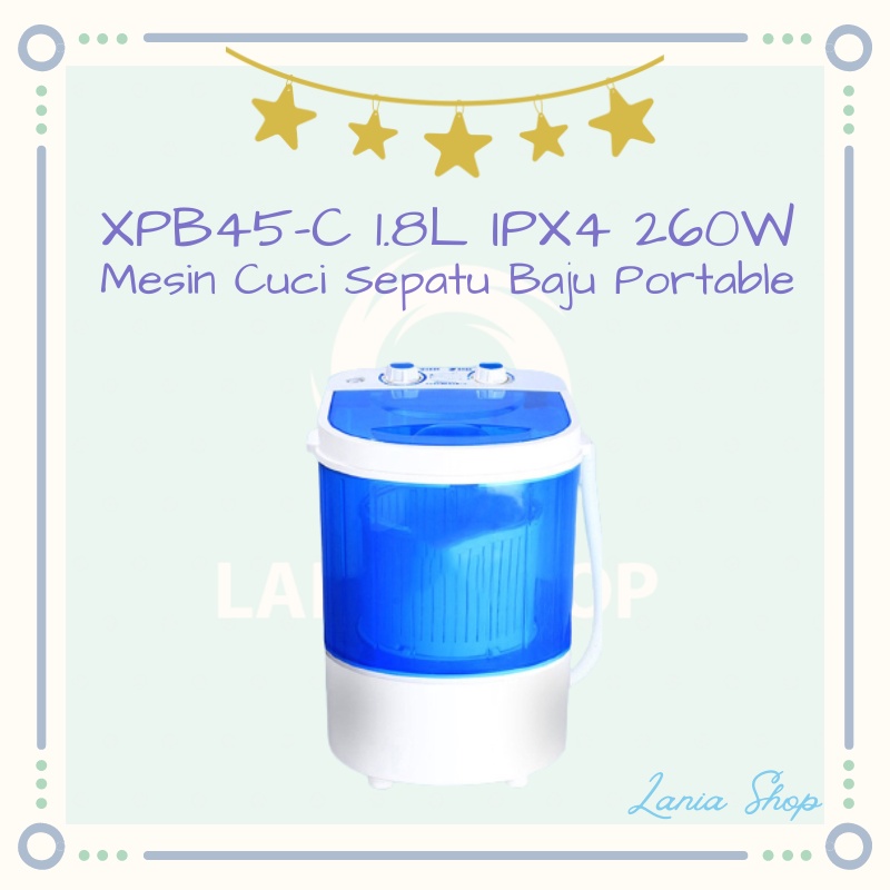 Mesin Cuci Sepatu Baju Portable Laundry Machine 260W XPB45-C 1.8L IPX4