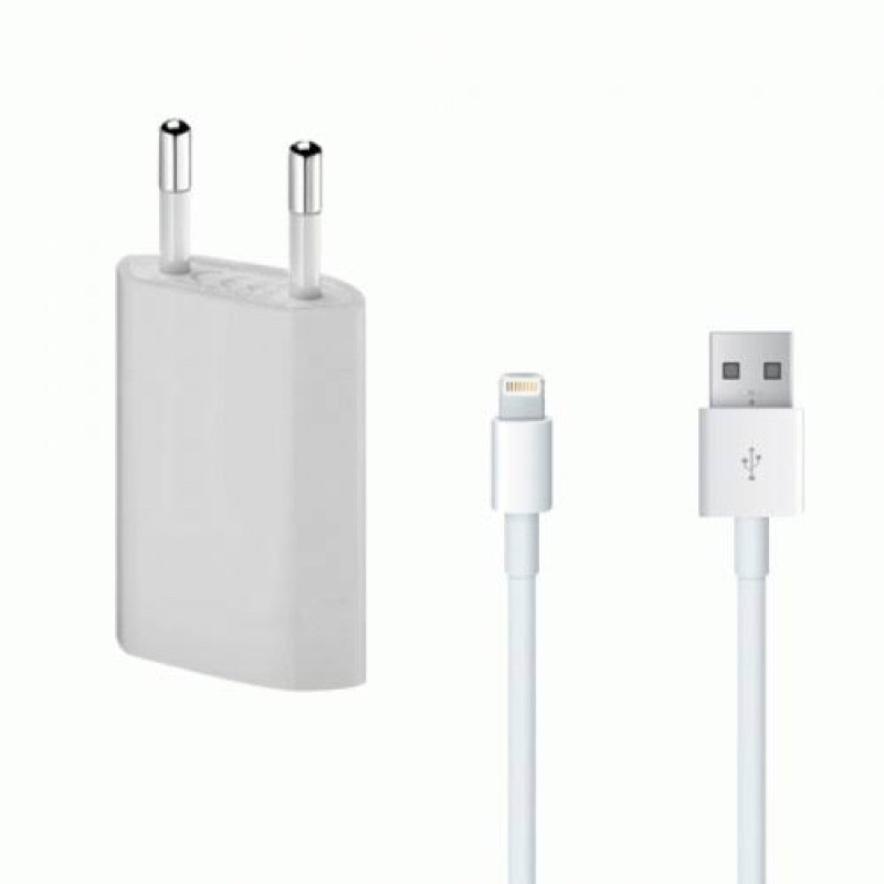 Tc Charger 5w 1Ph0n3 Lightning To USB Cable  Power Adapter