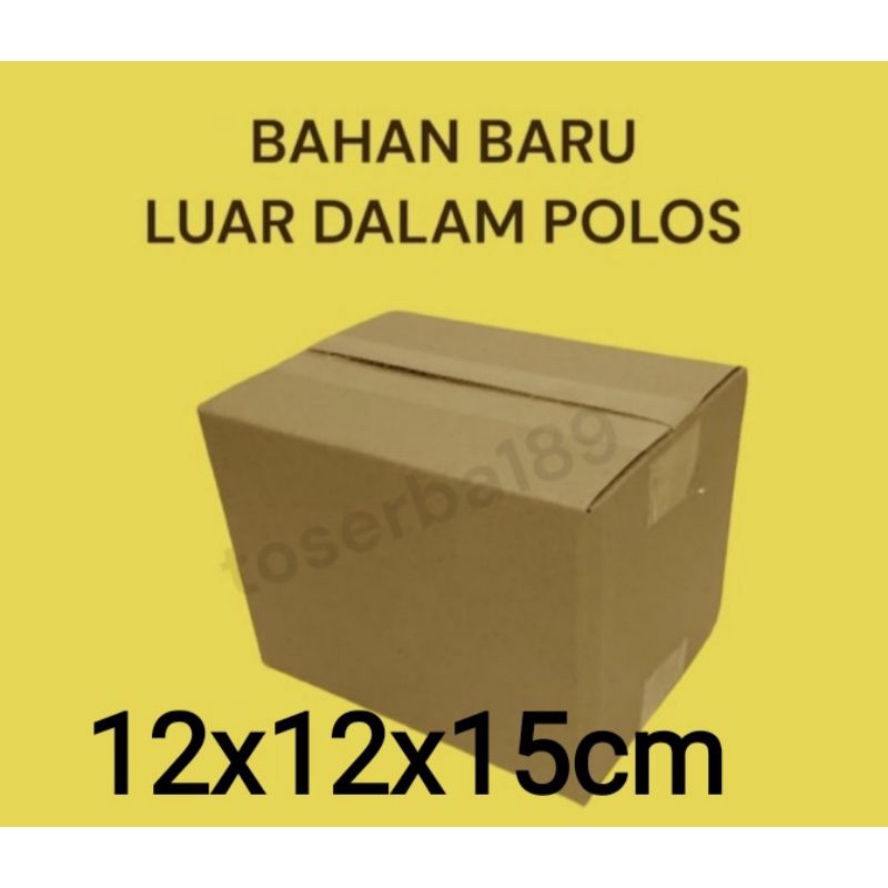 

karton/dus UK.12x12x15cm.single wall.luar polos dalem ada tulisan/gambar