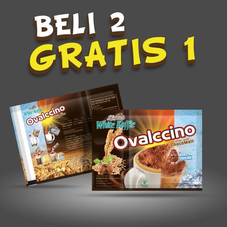 

✔✔SALE✔✔ OVALCCINO WHITE KOFFIE (PROMOOO BUY 2 GET 1)