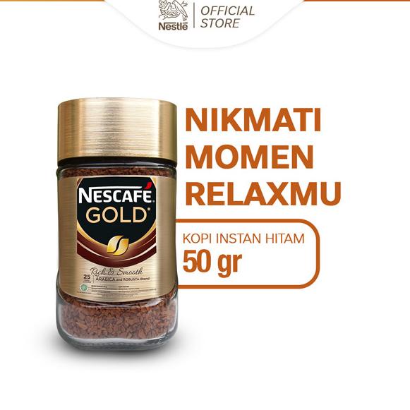 

ORIGINAL% NESCAFE GOLD Kopi Instan Kopi Hitam Jar 50gr