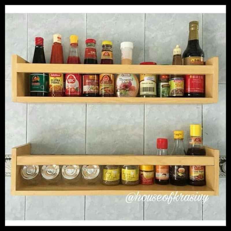 Rak bumbu dinding Rak kayu Rak bumbu gantung