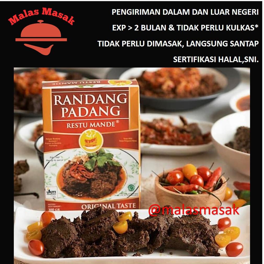 

>XC26619< Rendang Padang Asli Daging Basah/Kering Restu Mande. Bukan Frozen Food, Halal, SNI, BPOM*