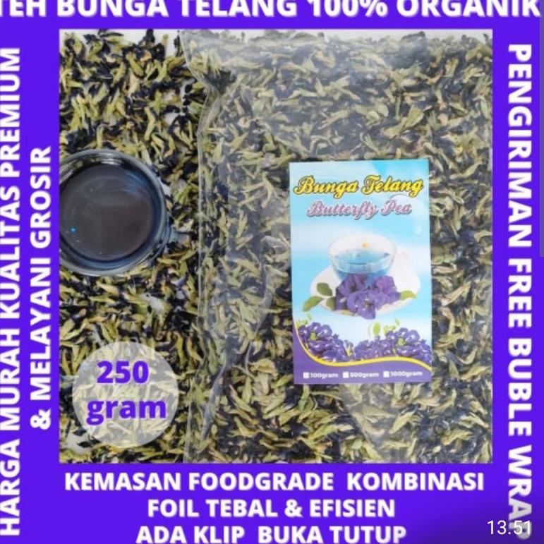 

Terlaris Bunga Telang Organik 250 gram 500gram 1000gram