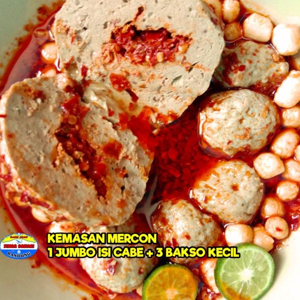 

[KODE 77] BAKSO / BASO IKAN SINAR BAHARI BANDUNG Mercon Bakso Ikan Jumbo Isi Cabe