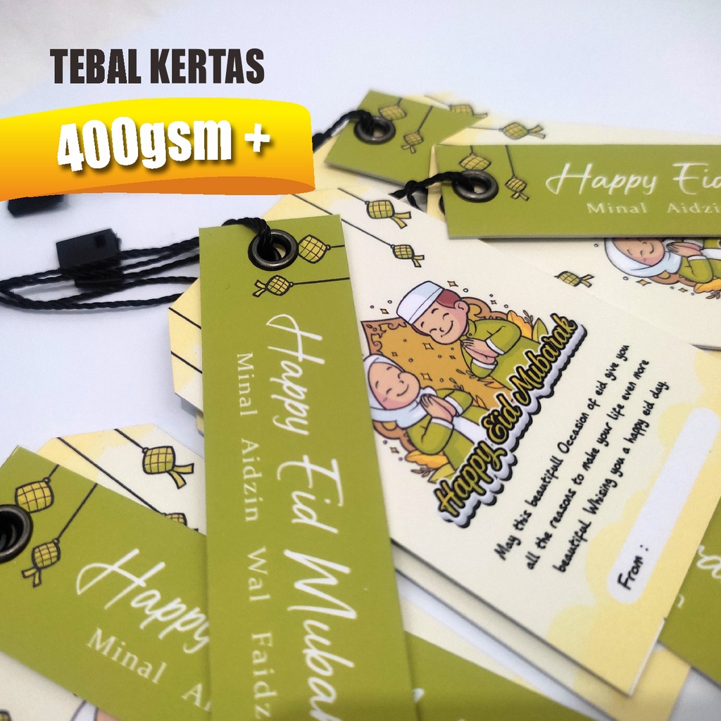 

HangTag Tebal Idul Fitri | Tag lebaran I Eid Mubarak | Tag Hampers I Tag Parcel