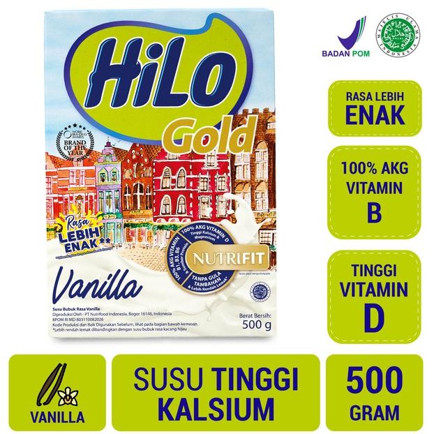 

Di⚡kon !! Hilo Gold Vanilla 500 gram - Susu Tinggi Kalsium Rendah Lemak
