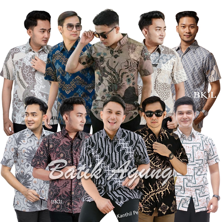 Kemeja Hem Batik Pria Modern Keren Terbaru / Baju Seragam Batik Kondangan Kerja Pesta PPL KKN Keren