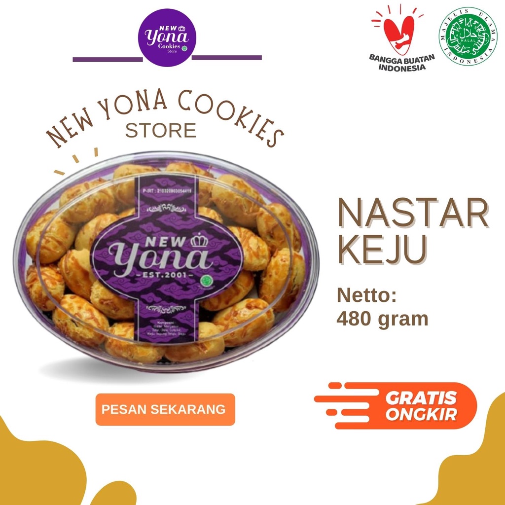 

Kue Kering Lebaran New Yona Cookies (NASTAR KEJU)