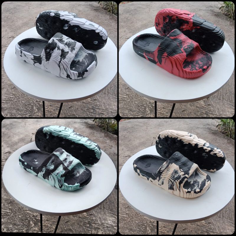 sandal Adidas terbaru/sandal pria terbaru/sandal karet/sandal slide/sandal flat pria/sandal slide Ad