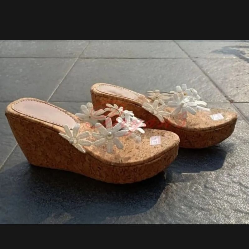 WEDGES TINGGI MIKA BUNGA WANITA SANDAL PESTA SENDAL UNDANGAN SANTAI EMORY IMPORT