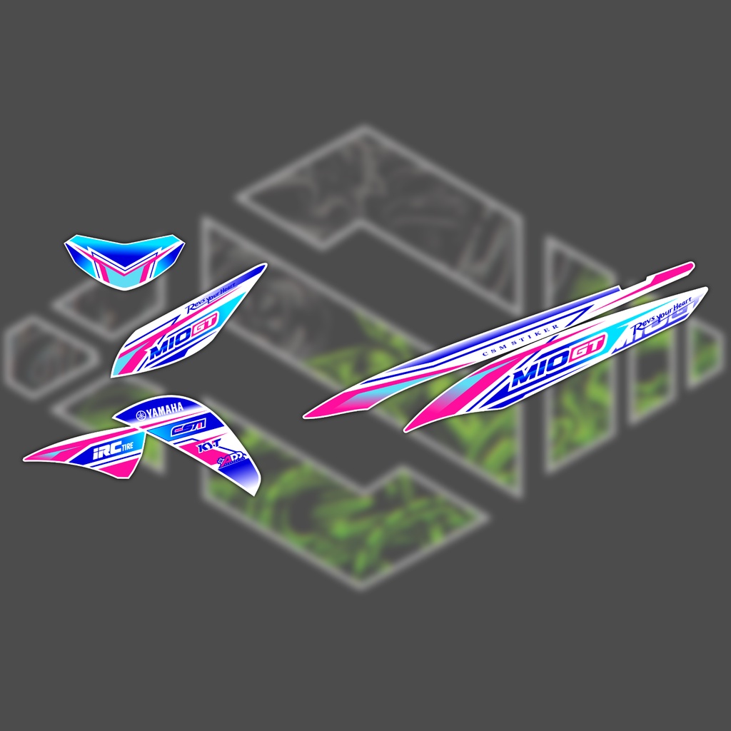 STIKER MOTOR STRIPING VARIASI YAMAHA MIO GT / STIKER VARIASI DECAL MIO GT