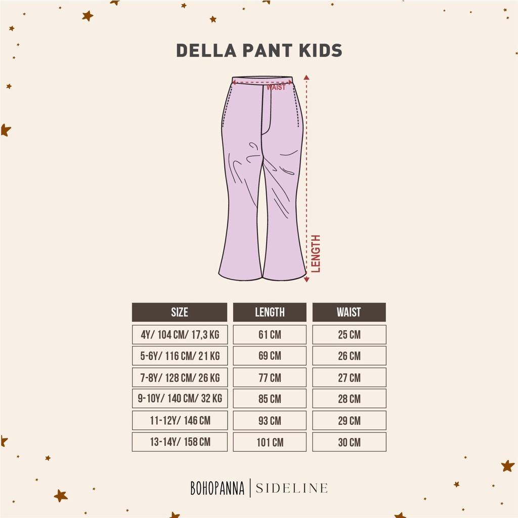 Bohopanna X Sideline Della Pant Kid - Celana Panjang Anak