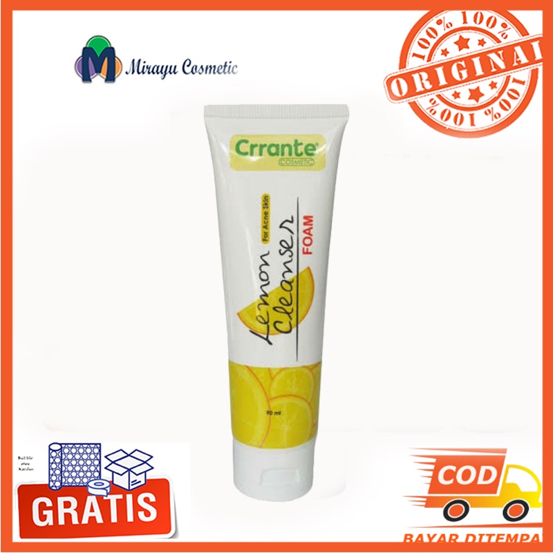 Crrante Lemon Cleanser foam for acne skin 90ml Sabun Jerawat