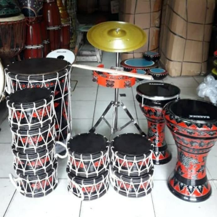 *****] Marawis Batik Kulit Hitam Lengkap 12 alat