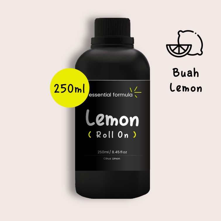 250ML Organic Lemon Essential Oil Roll On Buah Lemon Murni 100%