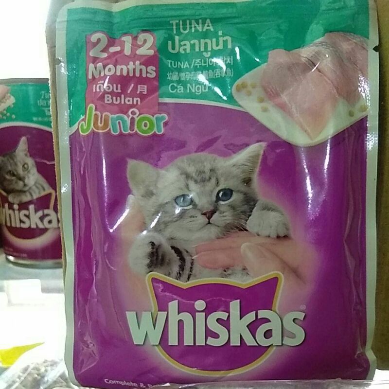 Makanan kucing Whiskas Junior 2-12 bulan