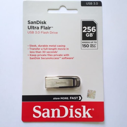 SanDisk Ultra Flair USB 3.0 150MB/s Flashdisk CZ73 256GB