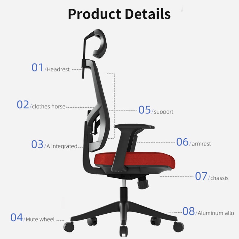 Pocket Dragon Kursi Kantor Kursi Kerja Kursi Direktur kursi gaming kursi komputer kursi kantor murah kursi kerja jaring Kursi Putar Kantor+ Tilt + Hidrolik