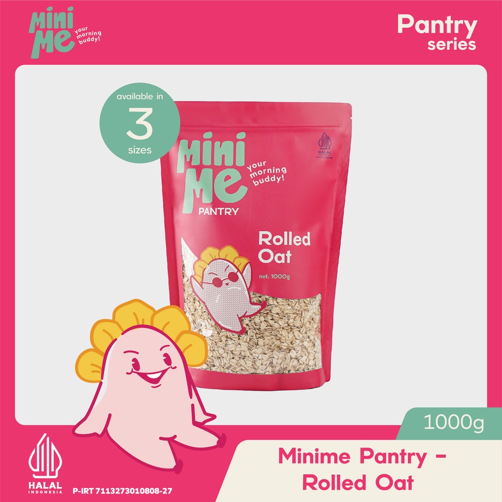 

MINIME Pantry - Rolled Oats 1kg (Oat Giling)