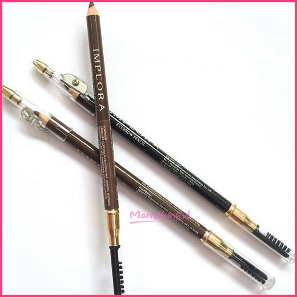 BPOM PENSIL ALIS IMPLORA / CELAK / EYEBROW PENCIL Soft Brow | Eye Pensil Alis Serut Rautan  (✔️BPOM) Pensil Alis 2.5 gram