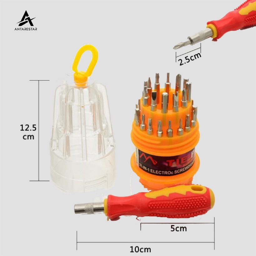 Obeng Set 31 in 1 Multifungsi Serbaguna Untuk HP, laptop, PC, Android, DVD