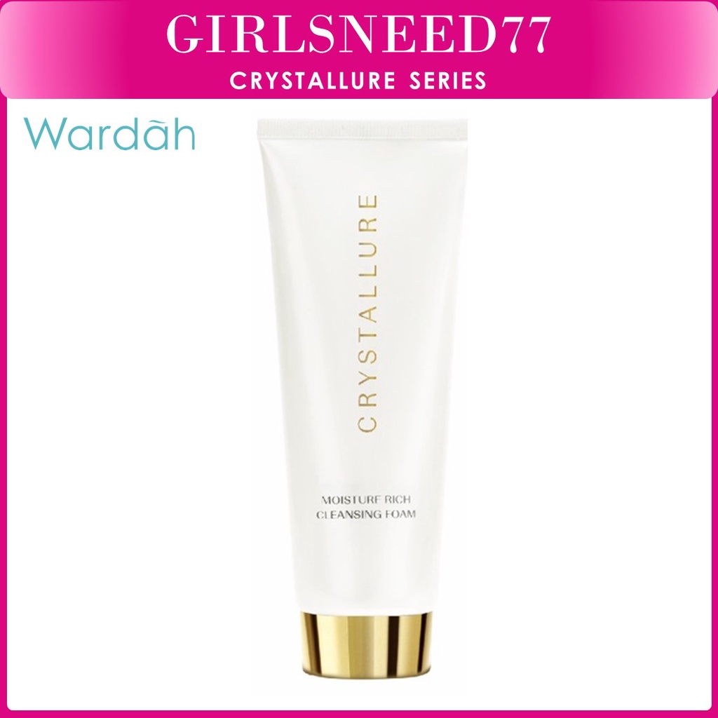 Crystallure by Wardah Moisture Rich Cleansing Foam 100ml - Pembersih wajah anti-aging yang melembabkan