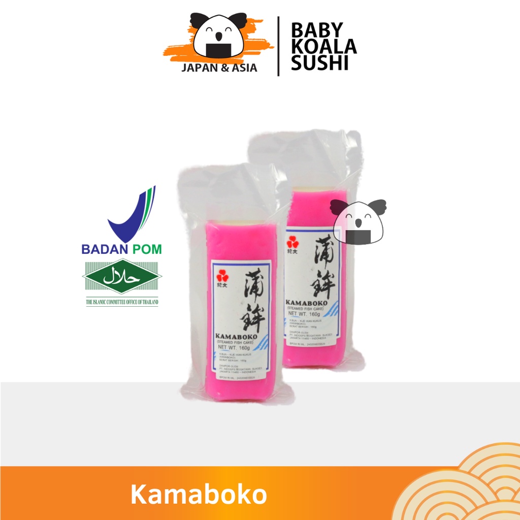 KAMABOKO PINK Fish Cake 160 g │Tempura Ikan Surimi Import Topping Ramen Seperti Narutomaki
