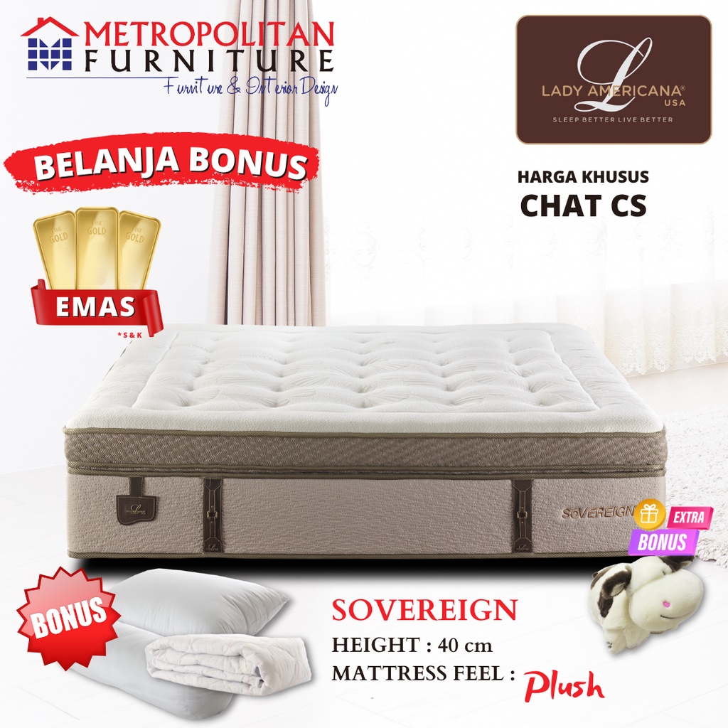 Kasur Springbed LADY AMERICANA Sovereign Spring bed matras