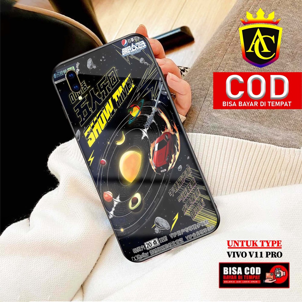 Case Vivo V11 Pro - Aneka Case - [ ASTRONT ] Softcase Glass - Hardcase Glossy - Fashion Case hp Vivo