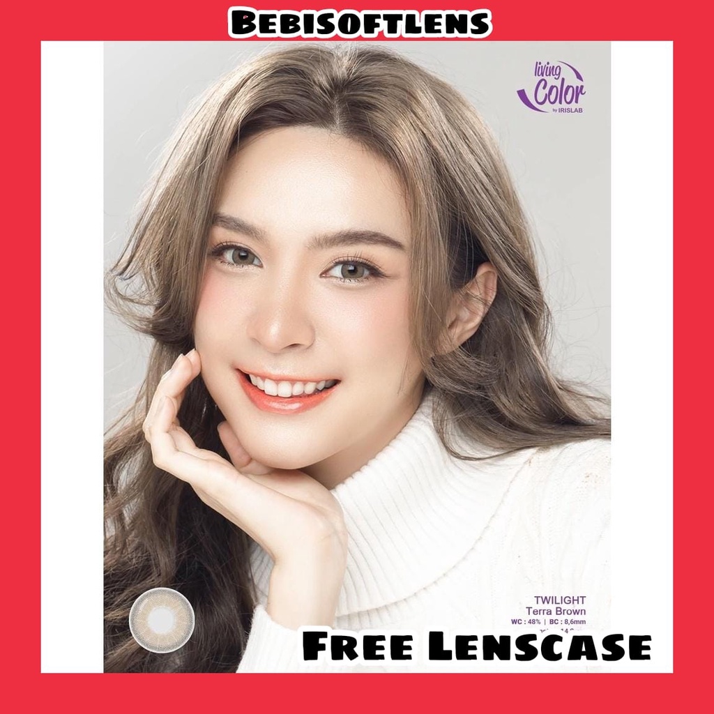 Softlens Living Color TWILIGHT DIA 14.20mm TERRA BROWN NORMAL &amp; MINUS (-0.50 s/d -6.00) / Softlense / Lensa Kontak / BB