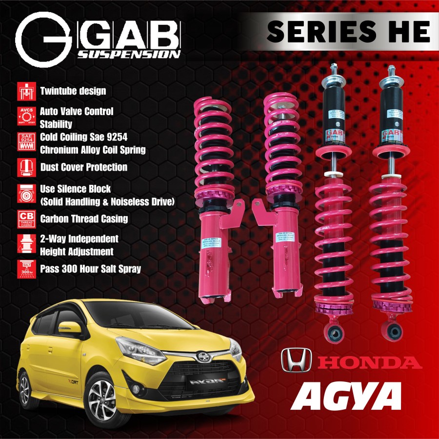 GAB HE SERIES Coilover Toyota Agya Ayla