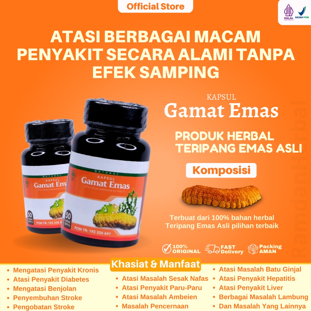 Kapsul Gamat Emas Original 100%