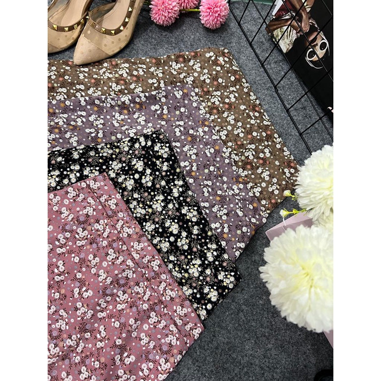 Cherry_ skirt floral vintage | daily rok korean style | rok panjang wanita | skirt A line