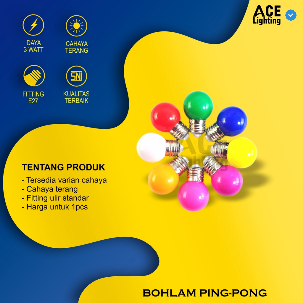 Lampu bohlam 3 watt led cafe bohlam dekorasi 3 watt lampu kafe