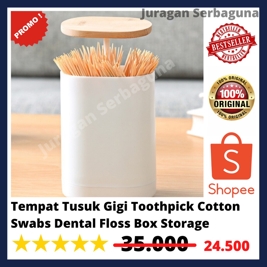 Tempat Tusuk Gigi Toothpick Cotton Swabs Dental Floss Box Storage