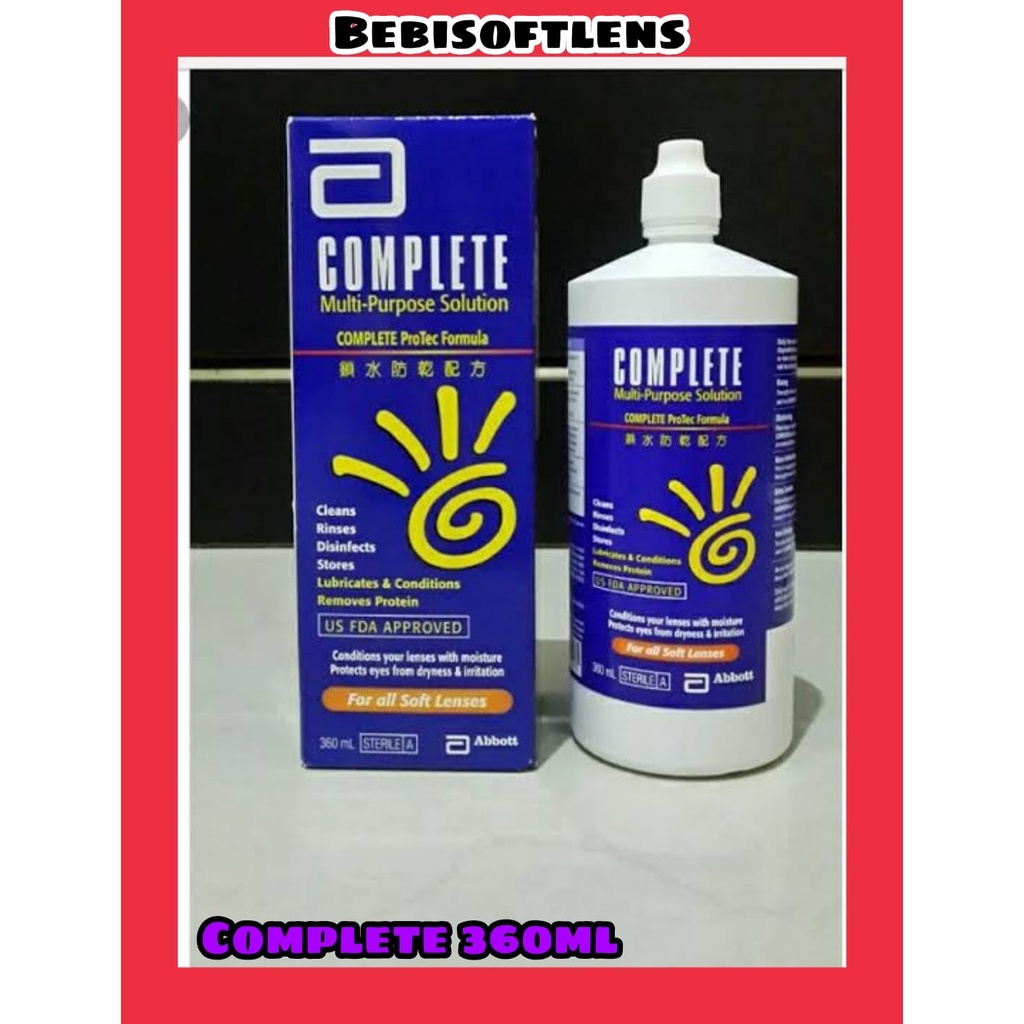Cairan Pembersih Softlens Complete 360ml / Rendam Cleaning Softlens