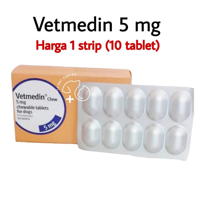 Terlaris Vitamin Anjing Vetmedin 5Mg