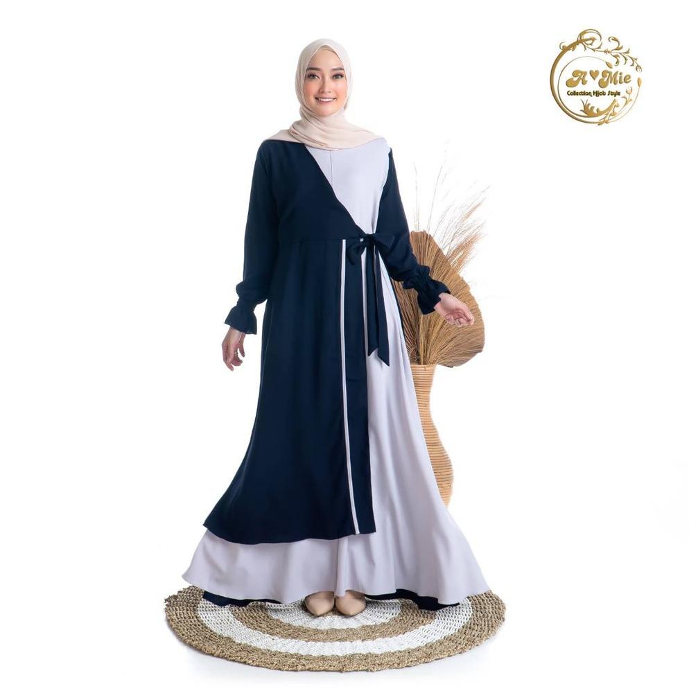 Azuma Dress 3  Fashion Muslim Dress Kondangan  Dress Kondangan OOTD Busui Friendly  Abaya Simple  Mi